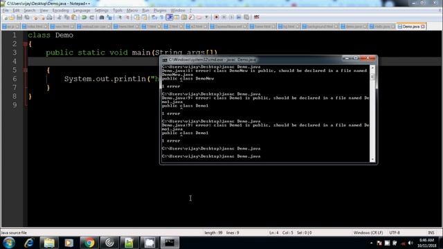#8 | Java Beginners Tutorial in Tamil| File name and Class name Should Be Same in Java???? in Tamil смотреть онлайн
