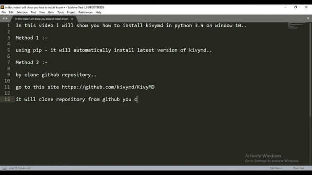 How to Install KivyMD in Python 3.9 | KivyMD Tutorials |  2021