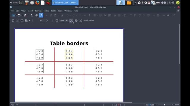 LibreOffice Writer - Table borders [Quick guide] смотреть онлайн