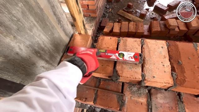 Кладка кирпича правильная работа тычковый замок Мастер Класс от Юсуп