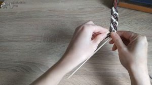 Ручка для корзин, плетеный декор из газетных трубочек