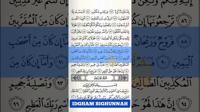 IDGHAM BIGHUNNAH