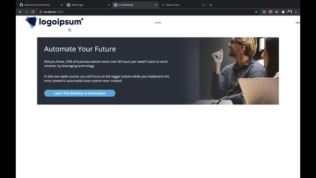 React Icons and The Header Element - E-commerce: Lesson 3 смотреть онлайн