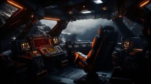 Radio Chatter From Spaceship Bridge & Alien Planet Rain. Sci-Fi Ambiance for Sleep, Study, Relaxing