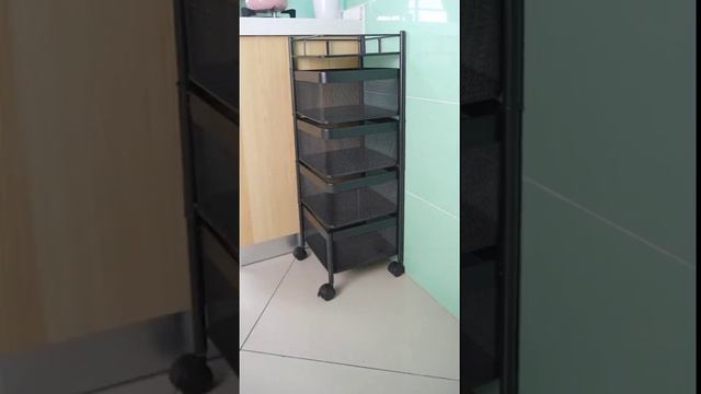 Kitchen Rotating Trolley Basket