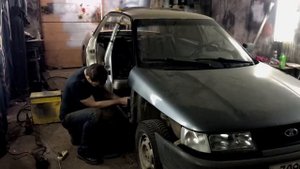 Замена центральной стойки и порога ваз 2110