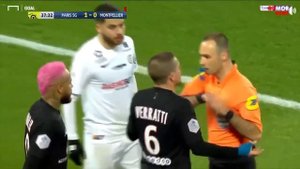 Неймар получил желтую карточку за издевательский финт радуга. Видео.