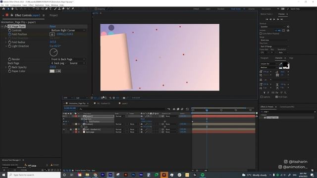 Page Flip Animation | Adobe After Effects смотреть онлайн