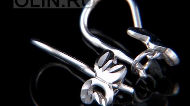 Золотые серьги-бабочки