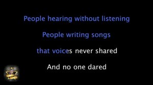 THE SOUND OF SILENT BY DISTURBED KARAOKE (G#m)