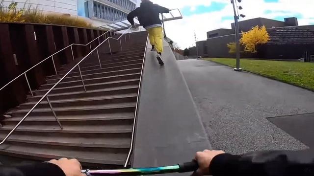 НА САМОКАТЕ ПО ГОРОДУ ОТ ПЕРВОГО ЛИЦА ★ Стрит трюки на самокате смотреть онлайн