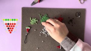 Брелок Арбузик из бисера. Видеоурок для детей от 5 лет
