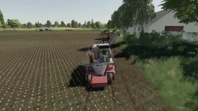 FS19 #2 часть 1, срезание ботвы, коп сахарной свеклы ЮМЗ, КС-6Б, Т-150К, ПТС