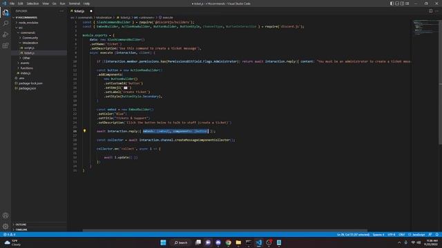 [NEW] - How to make a TICKET SYSTEM for your discord bot - Discord.js v14 (UPDATED 2022)