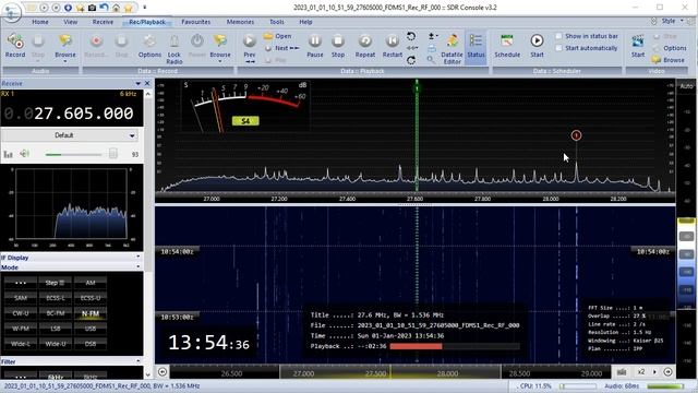 01.01.2023 10:56UTC, [WPAS/CADS], Неопознанная станция, 27605кГц.