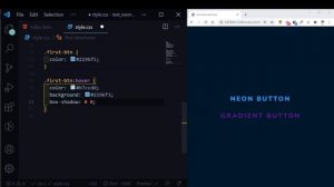 Neon Light Button Animation and Gradient Button Animation on Hover | CSS Hover Effect