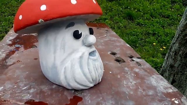 Садовая фигура . Декоративный сказочный грибок . Украшение для сада , детских площадок , парков !!! смотреть онлайн