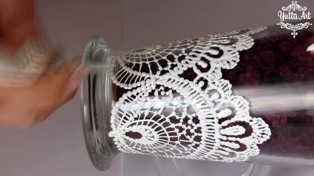 Уникальный подарок к 8 Марта. Мастер класс от Ютты Арт. Кружевная салфетка на стекле.Рисуем сами смотреть онлайн