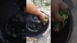 Уход за чугунным узбекским казаном!!!