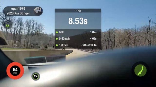 Kia Stinger 0-60 and 1/4 time with dragy смотреть онлайн
