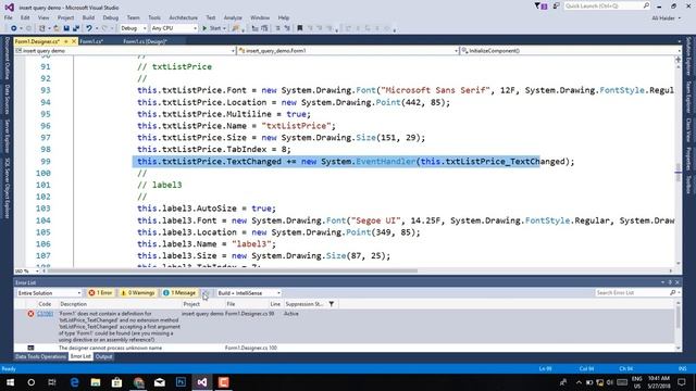 How to Fix winForm Designer Error смотреть онлайн