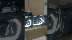 Фары Ваз-2110 в стиле BMW, Тонированное Дхо, гладкое стекло