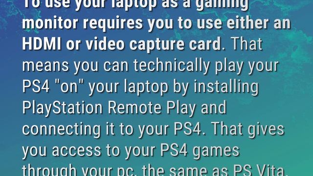 Can you use a laptop screen as a monitor for PS4? смотреть онлайн