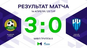 МФЛ. Академия Кубань - Нижний Новгород. 23-й тур. Группа II. Обзор