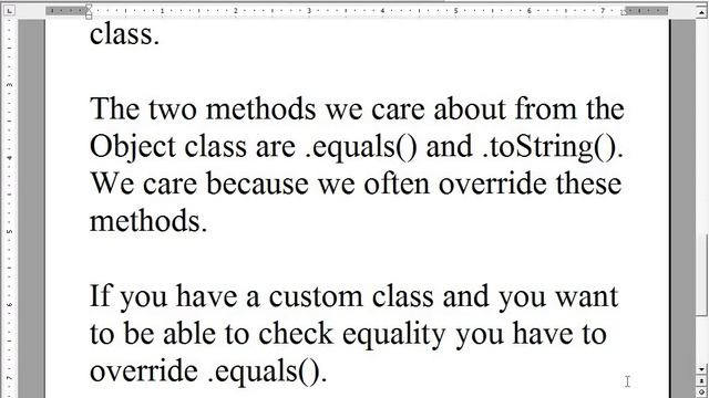 066 Notes 9.7 Object class, .equals() смотреть онлайн