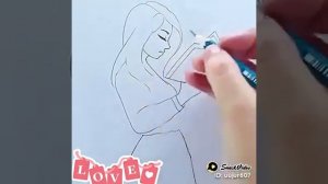 GIRLS EDUCATION easy sketch ????????made by a pencil and a page