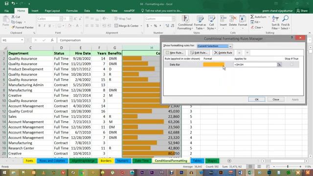 014 Microsoft Excel 2016  Conditional Formatting in detail inside Microsoft Excel