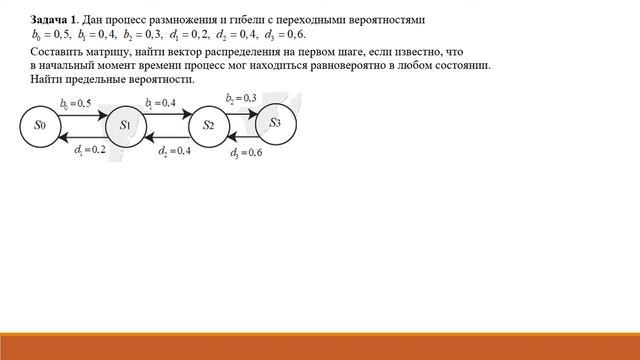 07 Процессы размножения и гибели Дискретное время смотреть онлайн