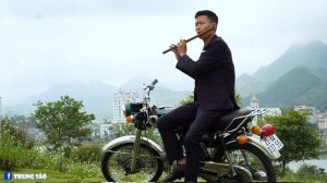 LÁ DIÊU BÔNG - TRUNG SÁO - HÒA TẤU SÁO TRÚC GUITAR - BẢN NHẠC KHÔNG LỜI ĐƯỢM BUỒN