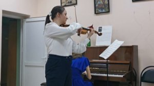 Концерт в библиотеке Протвино. Романенко и Пушкина, скрипка и пианино.