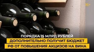 Порядка 15 млрд рублей дополнительно получит бюджет РФ от повышения акцизов на вина