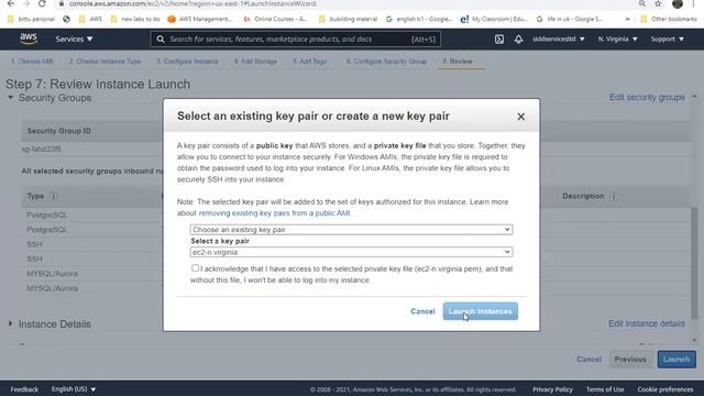 Creating RDS mysql database SERVER and connecting via EC2 and via workbench