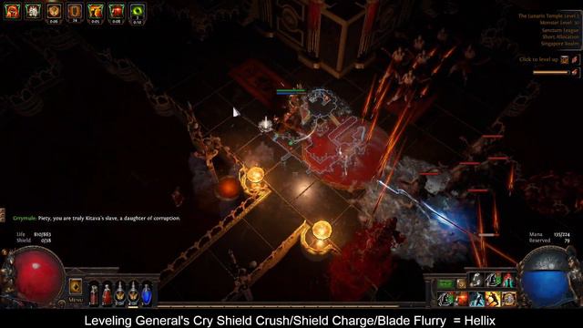 [POE] Leveling General's Cry Shield Crush/Shield Charge/Blade Flurry = Hellix #3 смотреть онлайн