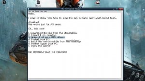 Kane and Lynch Dead Men LAG FIX