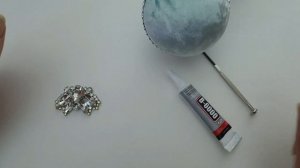 Елочные шары из бархата. Выкладка страз /DIY Christmas balls