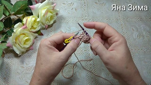 Майка или летний топ спицами.Мастер класс узора спицами. смотреть онлайн