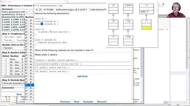 Using covariant returns when overriding a method. (enthuware.ocajp.i.v8.2.1145)