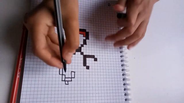 Рисуем бабочку по клеточкам. Пиксель. Pixel ART.