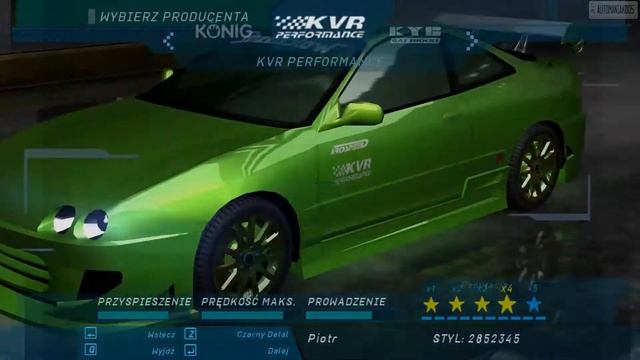 NFS Underground - Acura Integra Type R Tuning смотреть онлайн