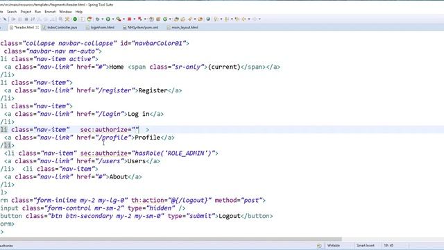 Springboot+Spring-Security |Full-Stack Web-App #11 Views Protection with thymleaf-extras security смотреть онлайн