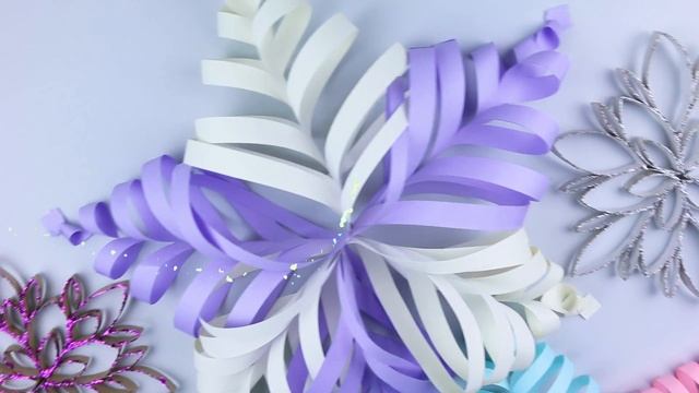 СНЕЖИНКИ из бумаги своими руками / Объемная снежинка / 2 варианта простых снежинок DIY