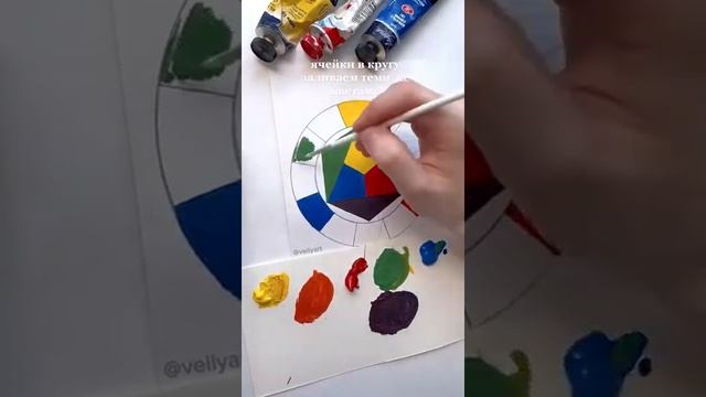 Упражнение на смешивание цветов «Цветовой круг» смотреть онлайн