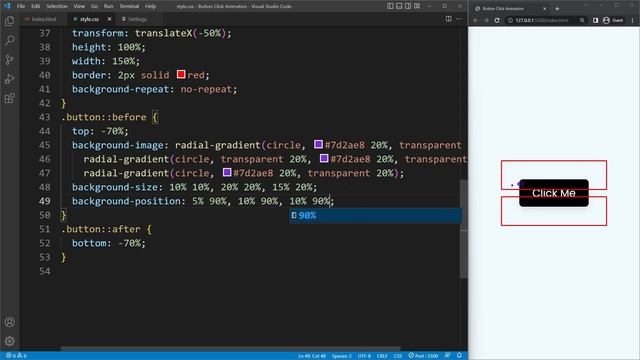 Button Click Animation in HTML CSS & JavaScript смотреть онлайн
