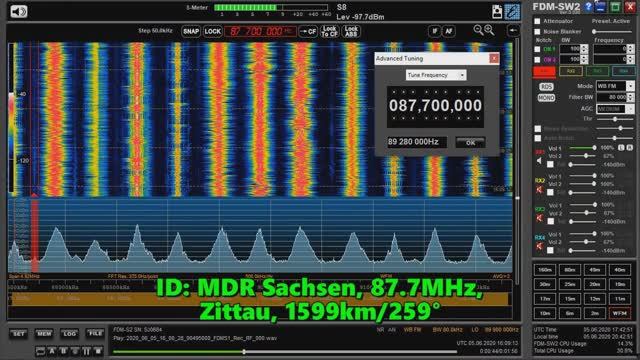 05.06.2020 16:08UTC, [Es], MDR Sachsen, Германия, 87.7МГц, 1599км, 200Ватт