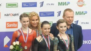 Валиева, Хромых и Усачева: Церемония награждения на Финале Кубка России 2020-21