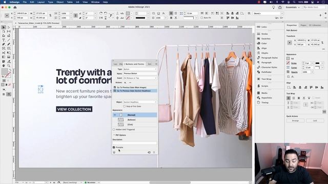 Learn how to create an interactive image slider in Adobe InDesign